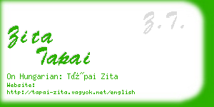 zita tapai business card